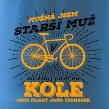 Starší muž - cyklista silniční kolo Starší muž - cyklista silniční kolo
