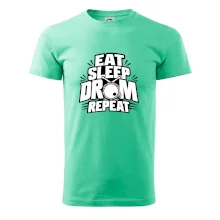 Eat sleep drum repeat - minimalistický bubenický slogan