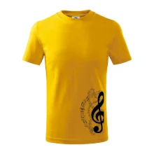 Houslový klíč a noty