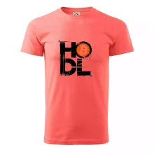 Hodl velký nápis a logo BTC
