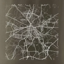 Mapy měst černobílé Plzeň