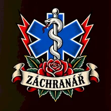Záchranář - růže a hvězda