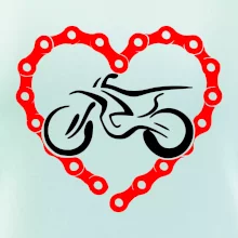 Moto srdce řetěz - enduro