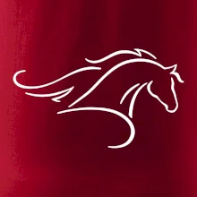 Kůň - bežící silueta hlavy