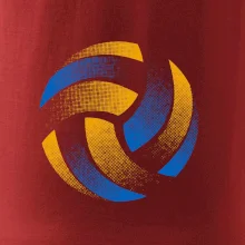 Volejbalový míč rastr barevný