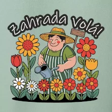 Zahrada volá - zahradník a slunečnice