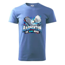 Badmintonová raketa s košíčkem eat sleep repeat