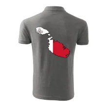 Mapa Malta s vlajkou