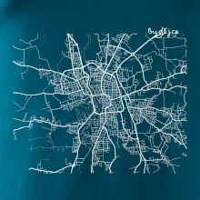 Mapy měst černobílé Budějce