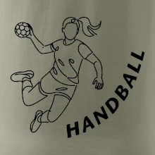 Handball nápis šikmo