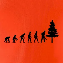 Evoluce dřevorubec - pila a strom