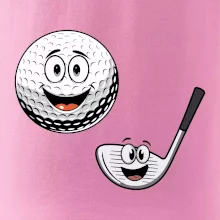 Parové triko - Golfová hůl a míček