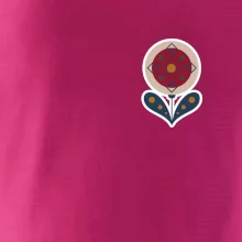 Folklor na prsu květina kulatá