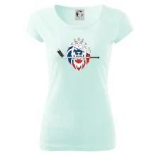 Lev s hokejkou v tlamě - Česká vlajka