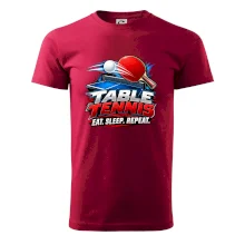 Stolní tenis pálka a míček eat sleep repeat