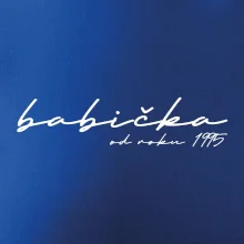 Psací nápis babička s ročníkem