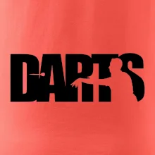 Darts - nápis se šipkařem