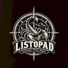 Listopadový štír v kompasu s whisky