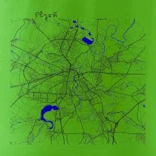 Plzeň mapa s vodními toky