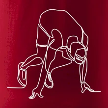 Běžec na startu jedním tahem