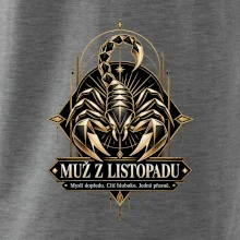 Muž z listopadu geometrický zlatý štír