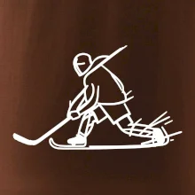 Kreslený hokejista tučnou fixou