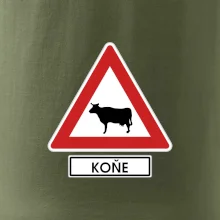 Dopravní značka - Pozor koně / kráva