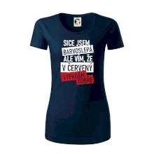 Sice jsem barvoslepá, ale vím, že v červené vypadám dobře