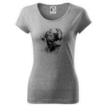 Černobílá karikatura Labrador světlý