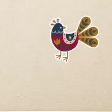 Folklor na prsu slepice