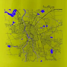Budějce  - Mapa s vodními toky