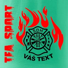 TFA Sport SDH (červený oheň) - Vlastní nápis