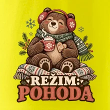 Rodinná vánoční trička - Režim pohoda zimní medvědice máma