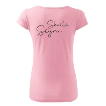 Skvělá ségra - nápis na zádech