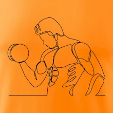 Fitness muž jedním tahem