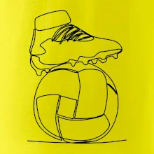 Fotbalový míč kopačka jedním tahem