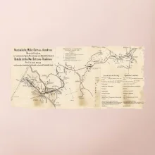 Mapa Báňské dráhy z Moravské Ostravy do Doubravy