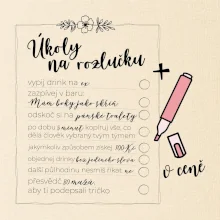 Triko na rozlučku s úkoly pro nevěstu - lineární