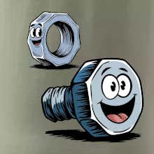 Parové triko - Šroub a matka