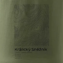 Králický Sněžník - vrstevnice v obdélníku