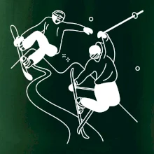 Lyžovaní - kresleny obrázek Lyžovaní - kresleny obrázek