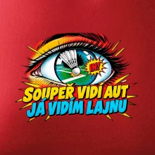 Badminton soupeř vidí aut já lajnu