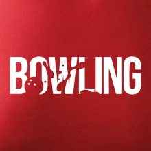 Bowling nápis kuželky
