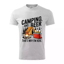 Černý nápis nápis Camping and beer Černý nápis nápis Camping and beer