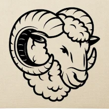 Černá Hlava berana obrys