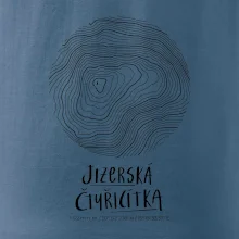 Jizerská čtyřicítka - vrstevnice v kruhu