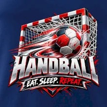 Házenkářský míč v brance eat sleep repeat