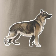 Německý ovčák - hnědý kreslený