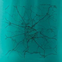 Černobílá mapa  Jindřichův Hradec (37701)