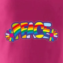 Peace nápis duhový